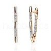 Brass Angular Hoop Earrings EJEW-BB35432-G-2