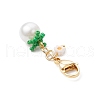 Tomato Glass Seed Beaded Pendant Decorations HJEW-MZ00264-02-4