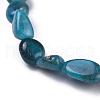 Natural Apatite Bead Stretch Bracelets X-BJEW-K213-40-3