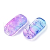 Spray Painted Transparent Glass Connector Charms X1-GLAA-H035-06C-2