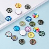 Mosaic Printed Glass Half Round/Dome Cabochons X-GGLA-N004-16mm-G-7