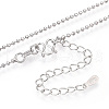 Brass Ball Chain Necklaces NJEW-N054-12P-2