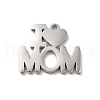 Non-Tarnish Mother's Day Theme 304 Stainless Steel Pendants STAS-E171-03P-05-1