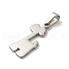 Non-Tarnish 304 Stainless Steel Pendants STAS-B053-11P-2
