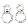 304 Stainless Steel Polymer Clay Ring Stud Earrings EJEW-V004-04P-4