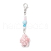 3Pcs Ocean Theme Porcelain Charm & Glass Beads Pendant Decorations HJEW-JM03154-3