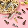 100Pcs 4 Colors Iron Filigree Bead Cones IFIN-YW0003-17-5