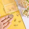 Beebeecraft 5Pairs Brass Micro Pave Cubic Zirconia Ear Hooks KK-BBC0014-85-3