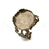 Cuff Brass Ring Cabochon Settings KK-G020-A-3