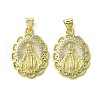 Brass Micro Pave Cubic Zirconia Pendants KK-H472-53O-G-1