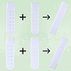 DELORIGIN 48 Sets 2 Styles Plastic Cap Snap Buckle Replacement Repair Strap with 7 Holes FIND-DR0001-43B-3