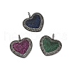 Brass Micro Pave Cubic Zirconia Pendants KK-U076-22EB-1