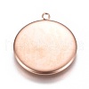 Ion Plating(IP) 304 Stainless Steel Pendant Cabochon Settings STAS-G127-13-20mm-RG-2