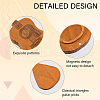 CHGCRAFT 1 Set Guitar Shaped Wood Guitar Pick Box Holder Collector with Magnetic Clasps CON-CA0001-026-4