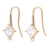 Brass Earring Hook ZIRC-Q019-002G-1