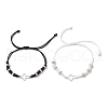 2Pcs Cross Alloy Link Bracelets BJEW-JB11527-2