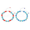 2Pcs Rhombus Cylinder Seed Bead Beaded Bracelets BJEW-MZ00145-2