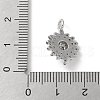 Brass Micro Pave Cubic Zirconia Pendants KK-P292-16P-3
