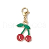 Fruit Alloy Enamel Pendant Decoration HJEW-JM02003-4