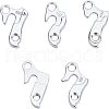 SUPERFINDINGS 5Pcs 5 Styles Aluminum Tail Hook FIND-FH0002-01-1