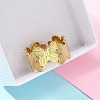 304 Stainless Steel Open Cuff Ring for Women RJEW-B109-05G-01-2