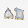 Natural Druzy Agate Slices Pendants G-Q494-65I-G-2