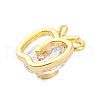 Brass Micro Pave Cubic Zirconia Pendants KK-A240-10G-2