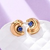 304 Stainless Steel Micro Pave Cubic Zirconia Stud Earrings EJEW-B138-01G-2