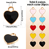 SUNNYCLUE 100Pcs 5 Colors Alloy Enamel Charms ENAM-SC0005-32-2
