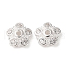 S925 Sterling Silver Clear Cubic Zirconia Bead Caps STER-A047-07B-S-1