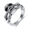 Tibetan Style Alloy Finger Rings FS-WG69790-05-3