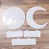 Moon Shape Floating Shelf DIY Silicone Molds Kit DIY-G093-02E-2