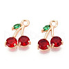 Brass Micro Pave Cubic Zirconia Pendants KK-T074-70KCG-02-1
