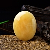 Mother's Day Gifts Natural Topaz Jade Oval Palm Stone Massager PW-WG63539-10-1
