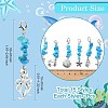 30Pcs 15 Styles Ocean Theme Alloy Pendant Decoration HJEW-CJ00038-2