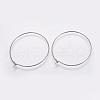 316 Surgical Stainless Steel Hoop Earrings Findings STAS-K146-039-35mm-1