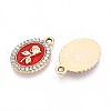 Alloy Enamel Pendants ENAM-T020-112KCG-2
