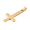 Inverted Cross 304 Stainless Steel Big Pendants STAS-R171-03G-2