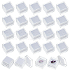 Olycraft 24Pcs Square Transparent Plastic Loose Diamond Box CON-OC0001-68A-1
