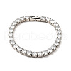 Clear Cubic Zirconia Tennis Bracelet BJEW-E009-25B-P-1