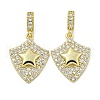 Rack Plating Brass Micro Pave Cubic Zirconia Pendants KK-E114-04G-03-1