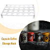 24-Slot Transparent Acrylic Coffee Capsule Organizer Holder ODIS-WH0061-07-7