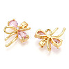 Brass Micro Pave Cubic Zirconia Pendants KK-N254-230G-2