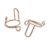 Plating(IP) 304 Stainless Steel Arch Adjustable Ring for Unisex RJEW-H230-03RG-2