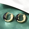 Brass Enamel Stud Earrings EJEW-M082-03G-6