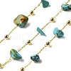 Handmade Synthetic Turquoise Chip Beaded Chains CHC-F020-09G-08-1