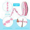 20 Yards Malan Flower and Butterfly Polyester Lace Trim OCOR-TAC0016-18C-4
