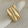 Geometric Texture Zinc Alloy Adjustable Finger Rings for Women US6150-2-1