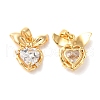 Brass with Cubic Zirconia Pendants KK-M243-24G-1
