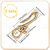 WADORN 2Pcs Brass D Ring Screw Pin Anchor Shackle FIND-WR0010-60-2